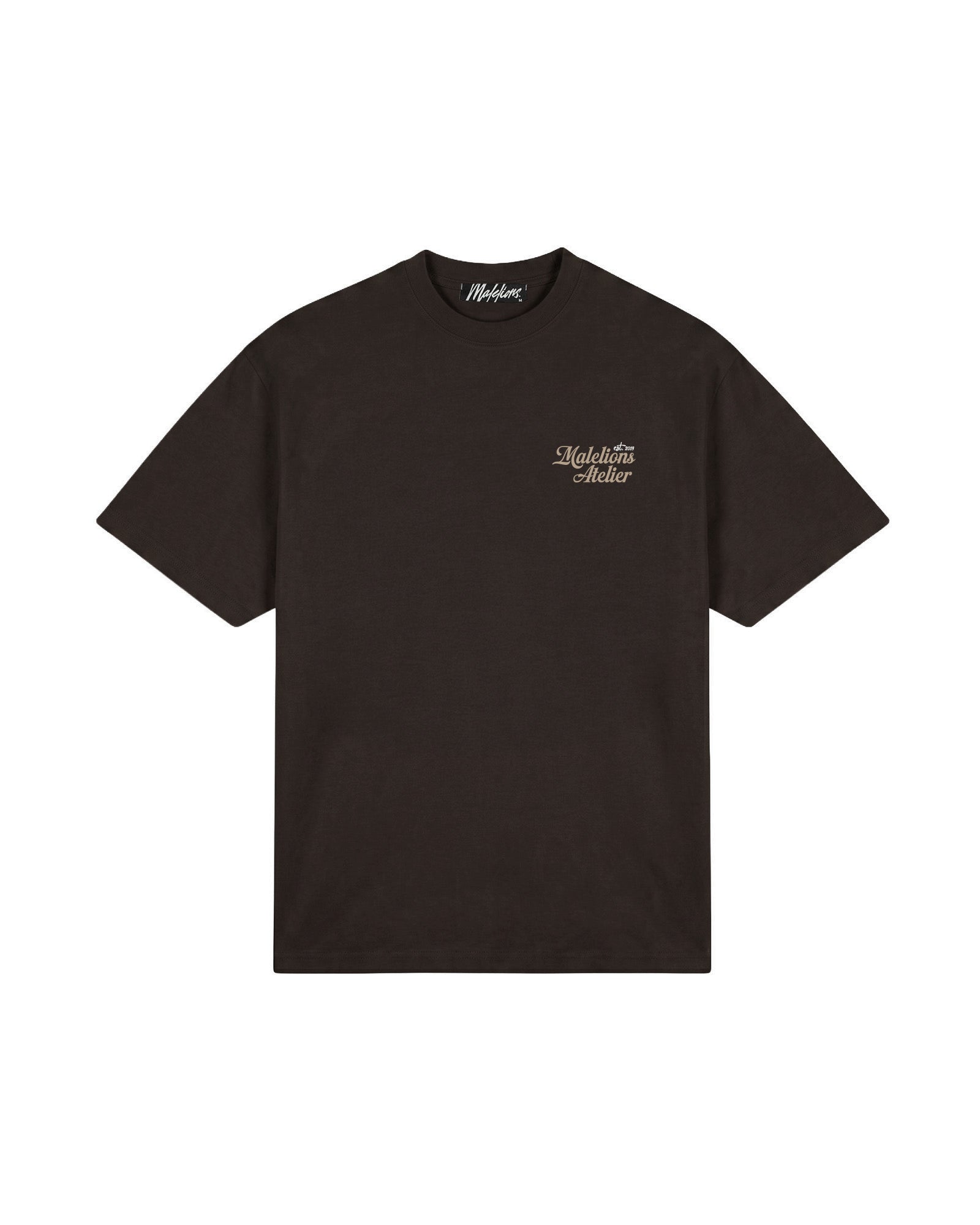 Malelions Men University T-Shirt | Brown
