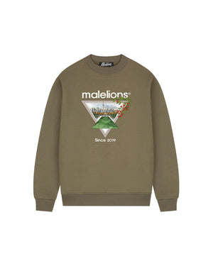 Malelions Men Athletic Garden Sweater | Stone Grey