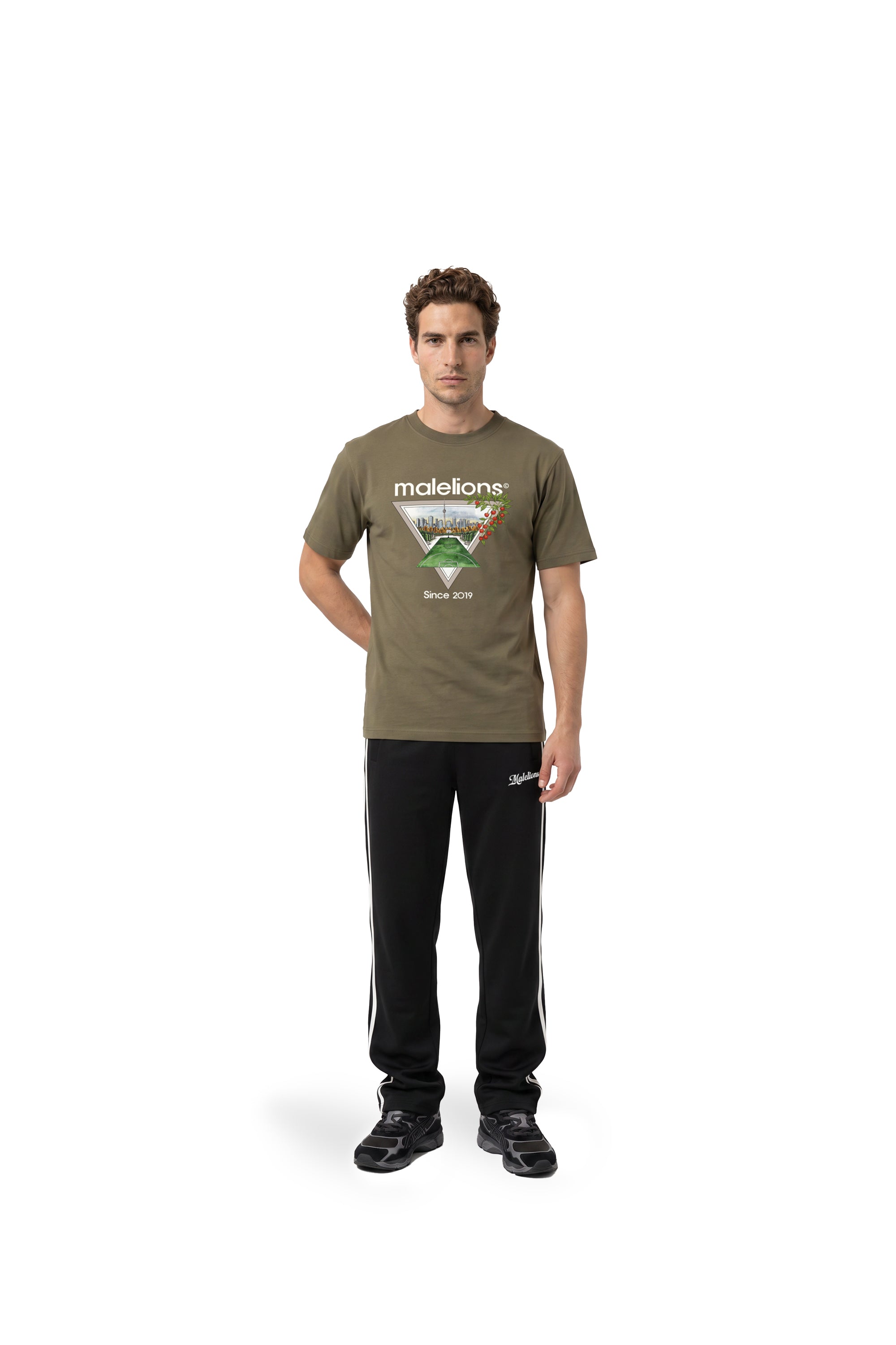 Malelions Men Athletic Garden T-Shirt | Stone Grey