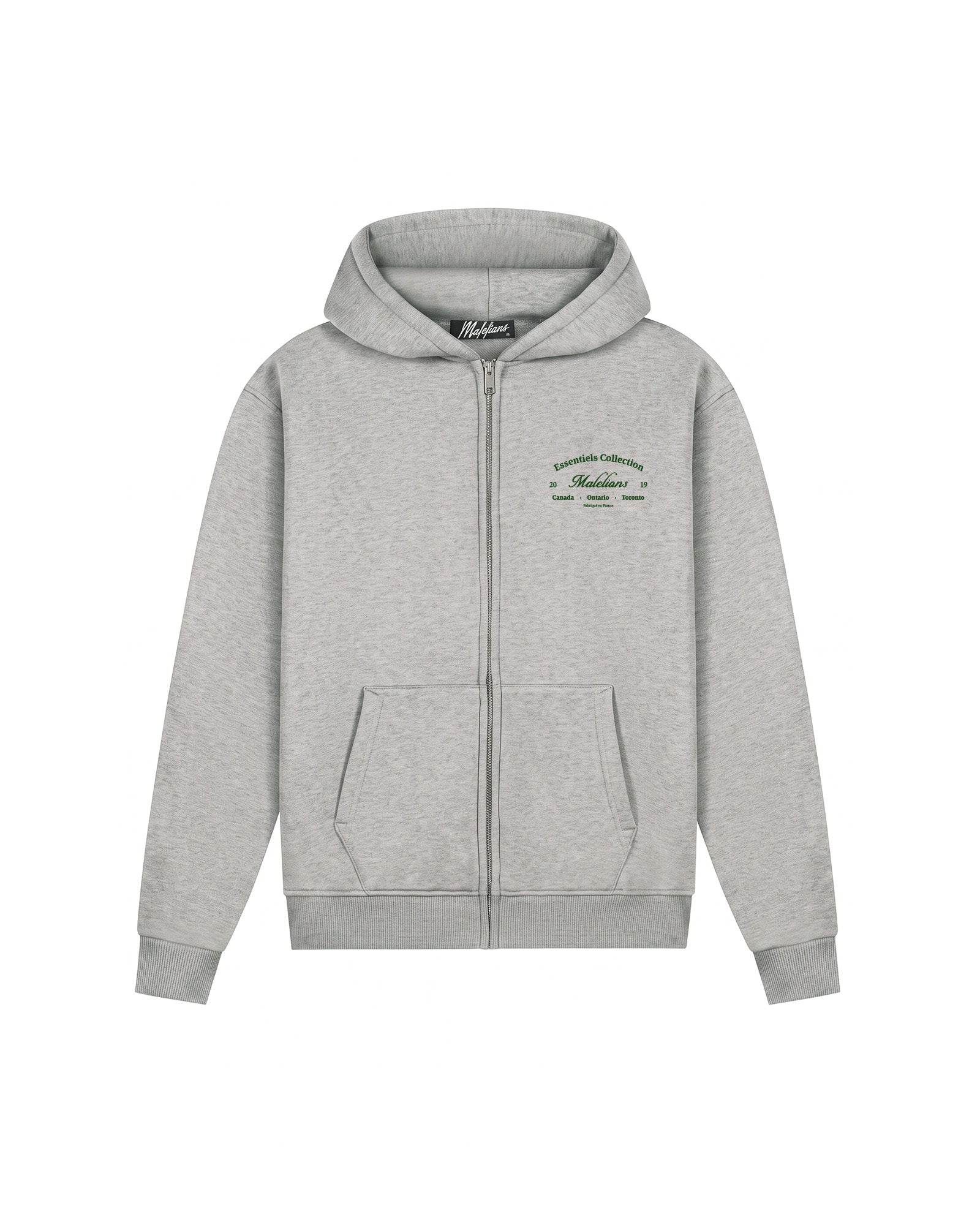 Malelions Men Marina Zip Hoodie | Grey Melange