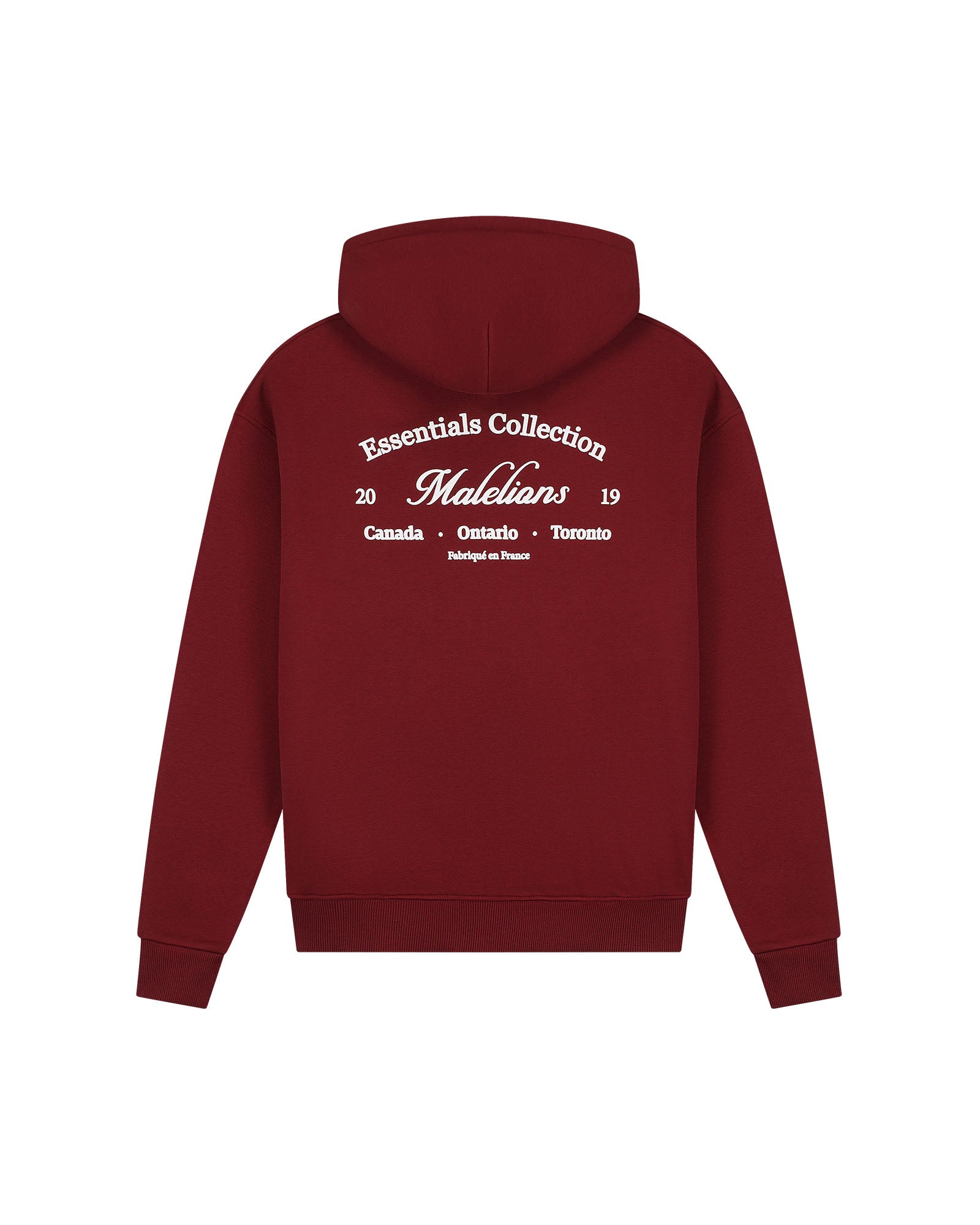 Malelions Men Marina Zip Hoodie | Burgundy