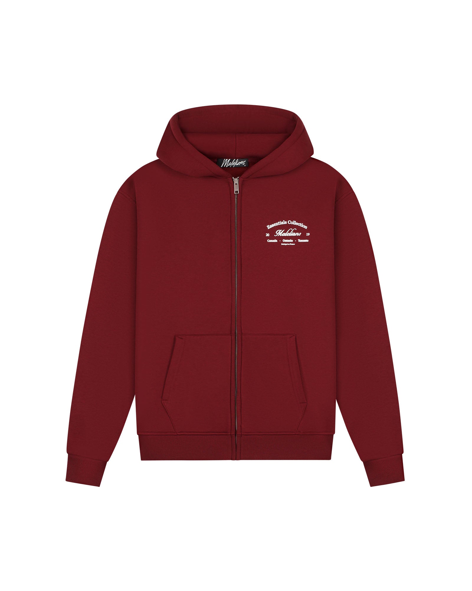 Malelions Men Marina Zip Hoodie | Burgundy