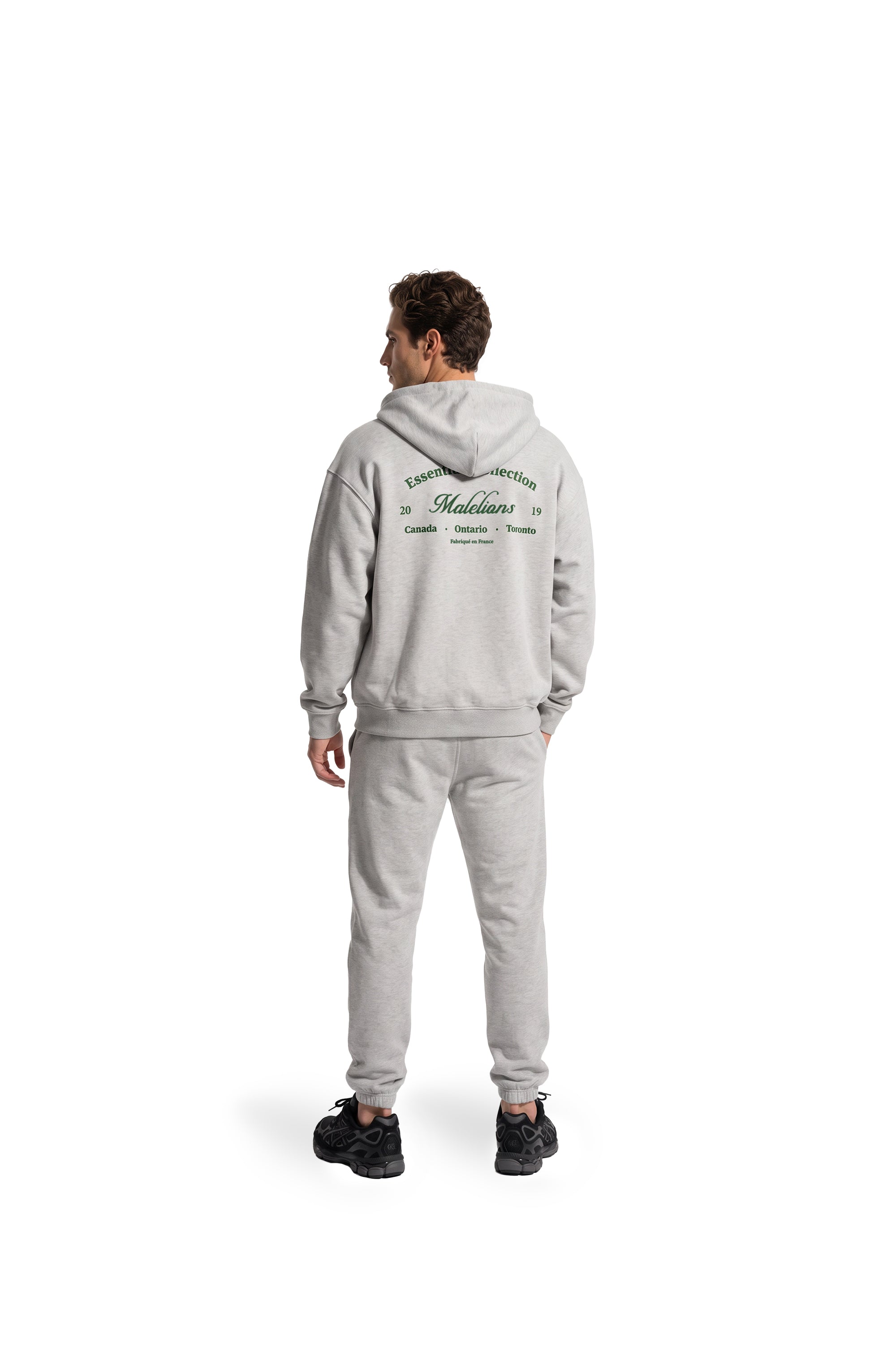 Malelions Men Marina Zip Hoodie | Grey Melange