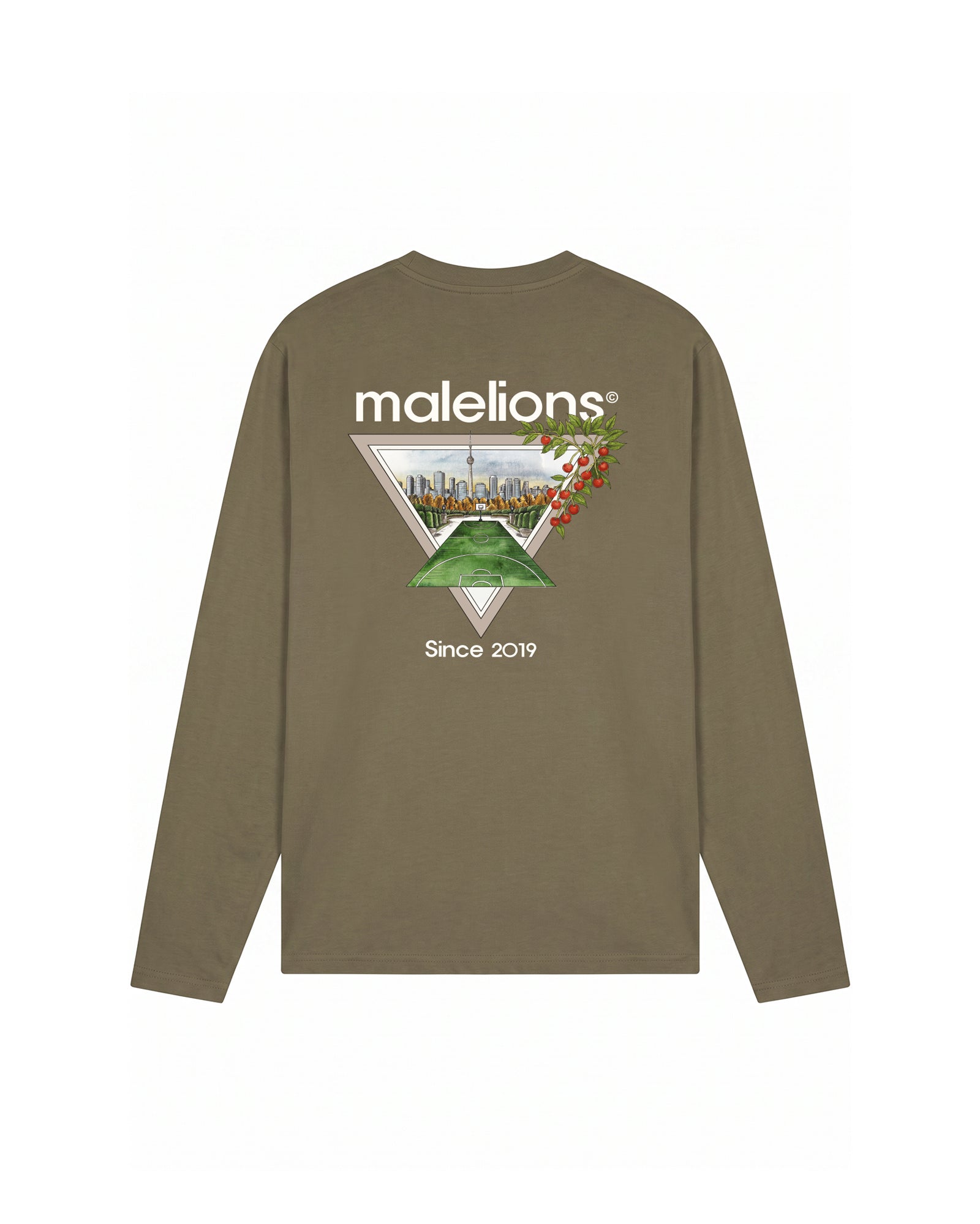 Malelions Men Athletic Garden Longsleeve T-Shirt | Stone Grey