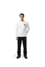 Malelions Men Athletic Garden Longsleeve T-Shirt | White
