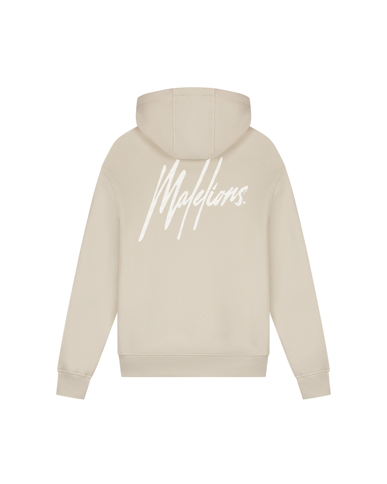 Malelions Men Striped Signature Hoodie | Almond