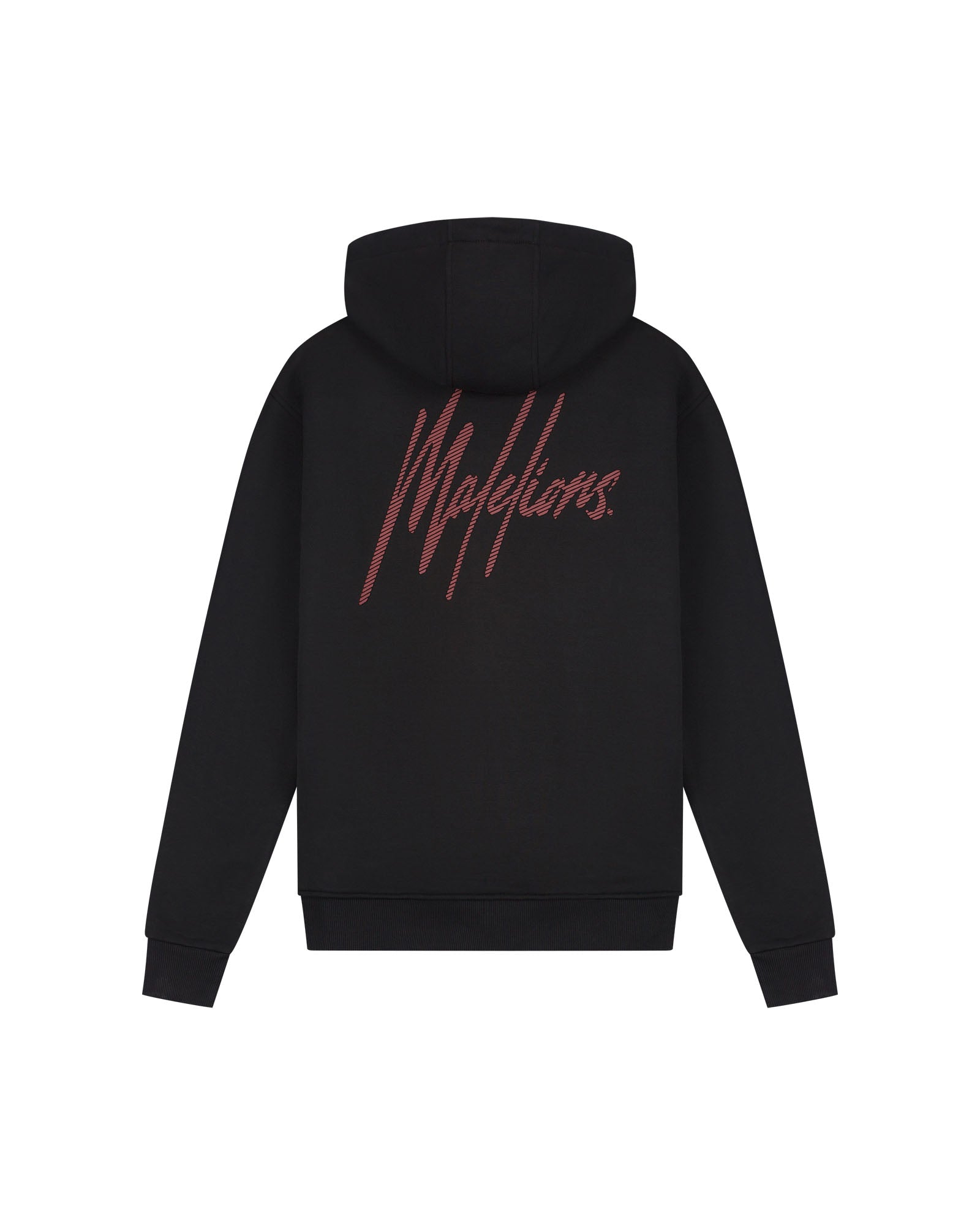 Malelions Men Striped Signature Hoodie | Black