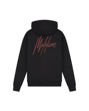 Malelions Men Striped Signature Hoodie | Black