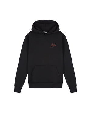Malelions Men Striped Signature Hoodie | Black