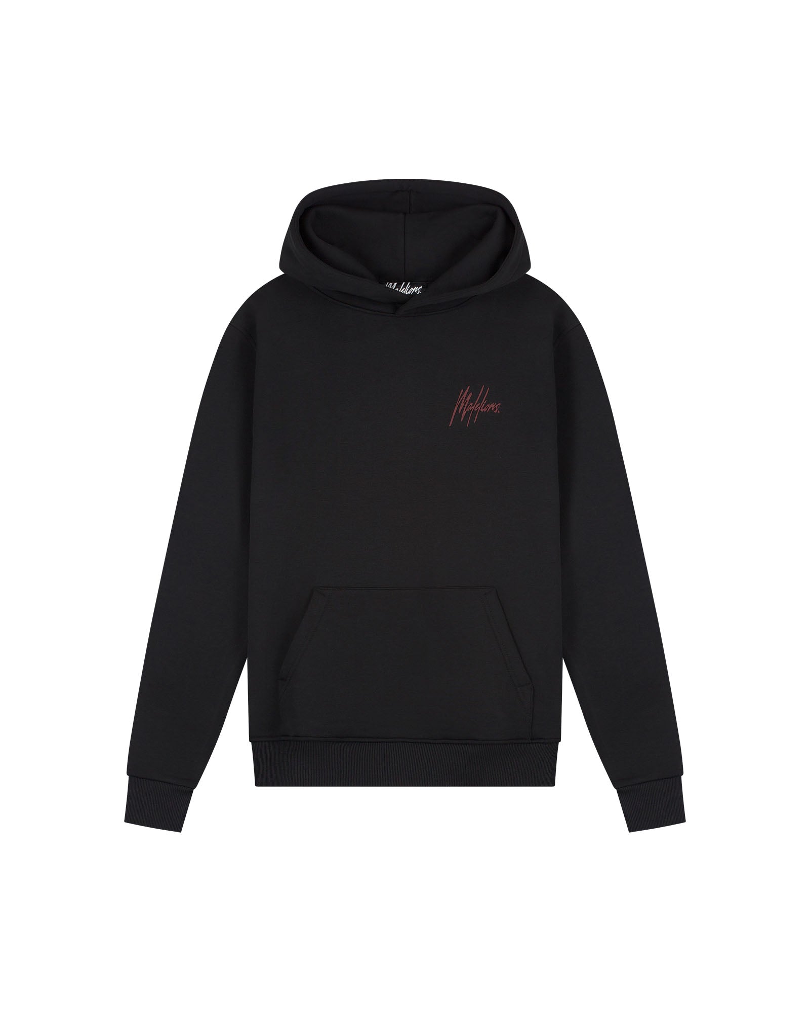 Malelions Men Striped Signature Hoodie | Black