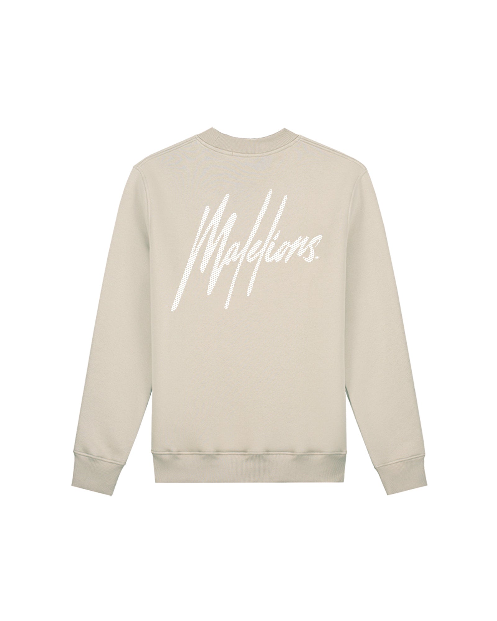 Malelions Men Striped Signature Sweater | Almond