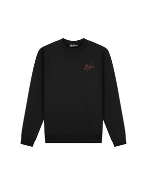 Malelions Men Striped Signature Sweater | Black