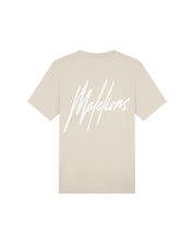 Malelions Men Striped Signature T-Shirt | Almond