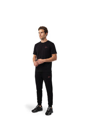 Malelions Men Striped Signature T-Shirt | Black