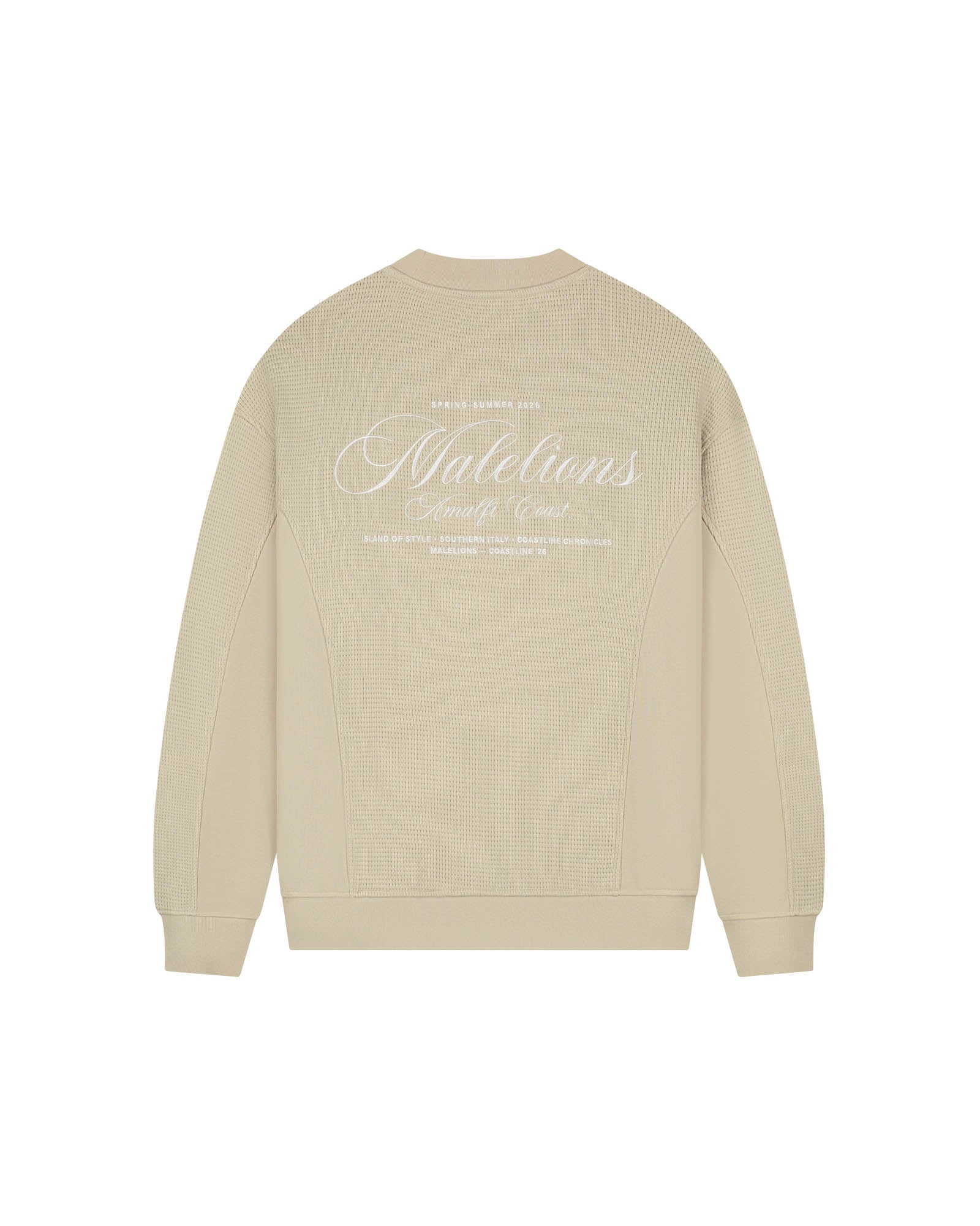 Malelions Men Waffle Sweater | Light Taupe