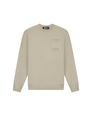 Malelions Men Pocket Sweater | Light Taupe