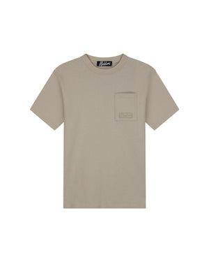 Malelions Men Pocket T-Shirt | Light Taupe