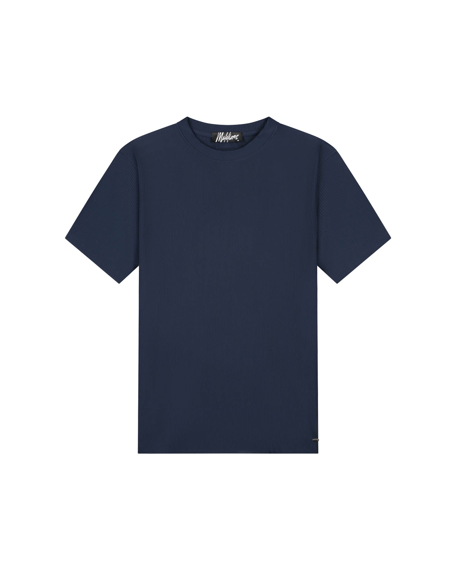 Malelions Men Ribbed T-Shirt | Navy