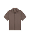  Malelions Men Ribbed Camp Collar Shirt | Brown