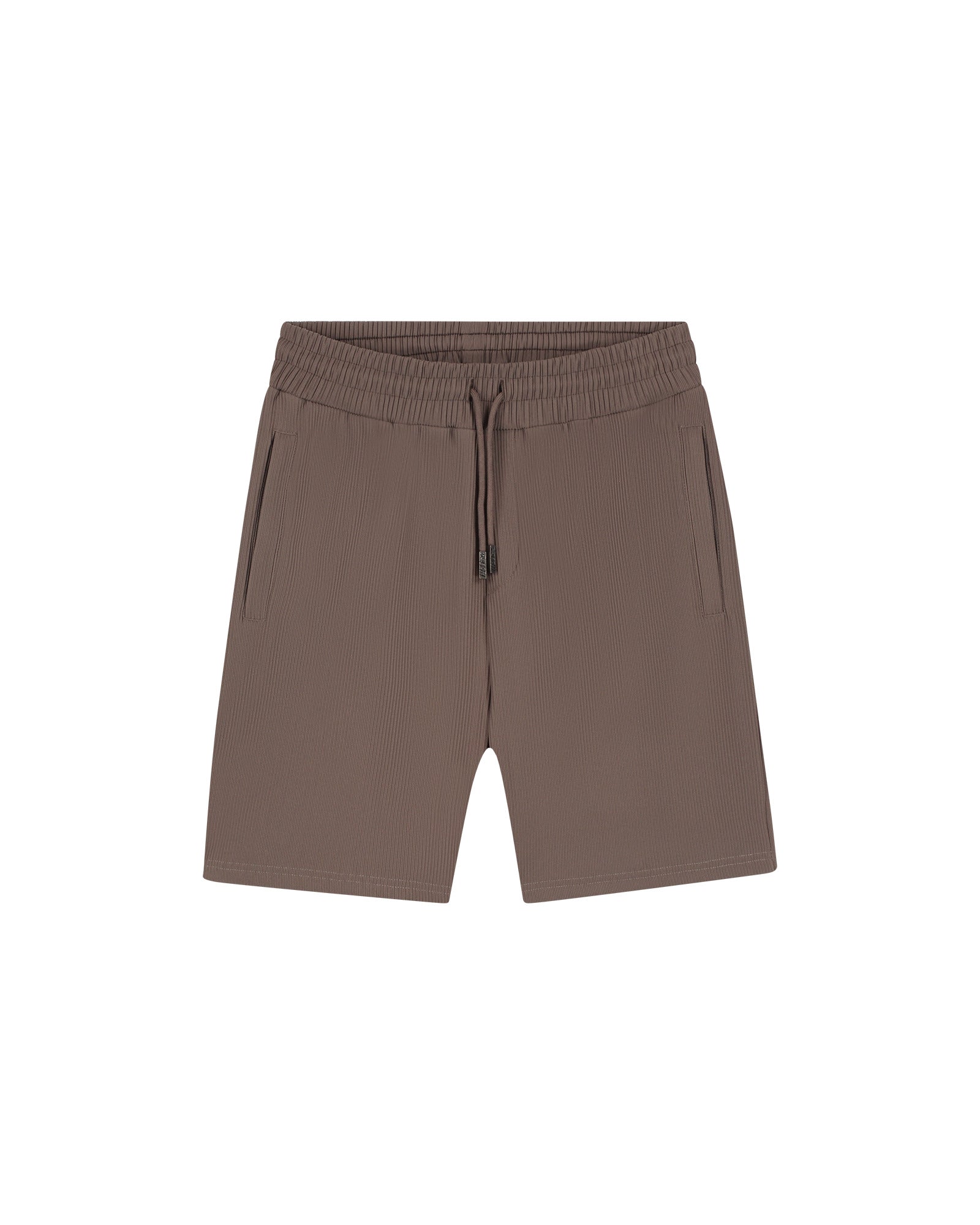 Malelions Men Ribbed Shorts | Brown