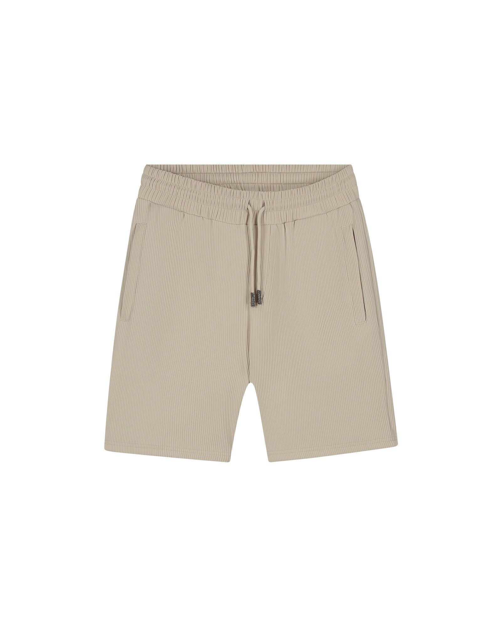 Malelions Men Ribbed Shorts | Light Taupe