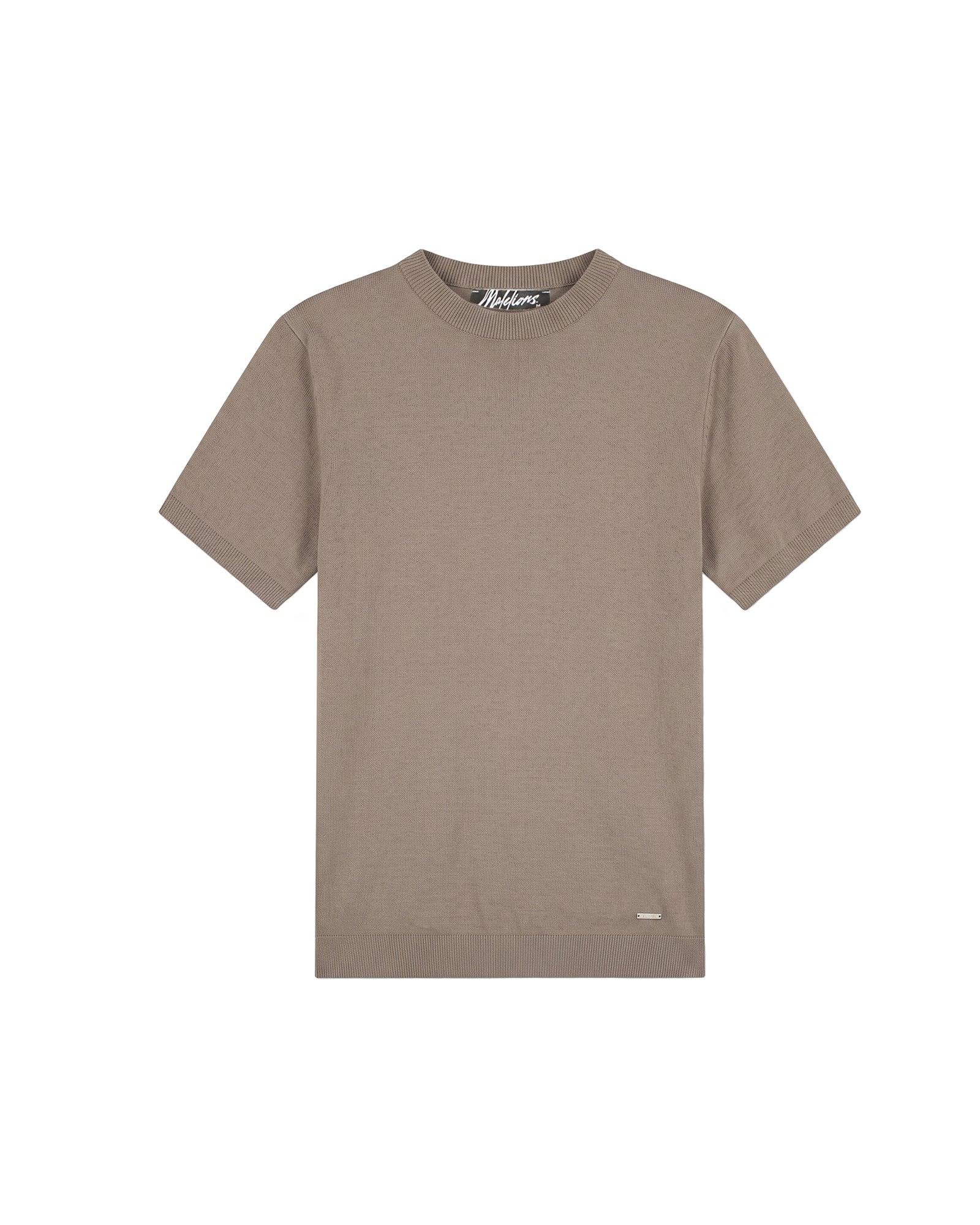 Malelions Men Knitted T-Shirt | Sage Brown