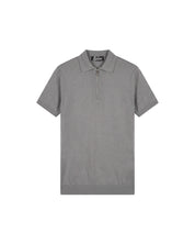 Malelions Men Knitted Zip Polo | Pearl Grey