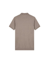 Malelions Men Knitted Zip Polo | Sage Brown