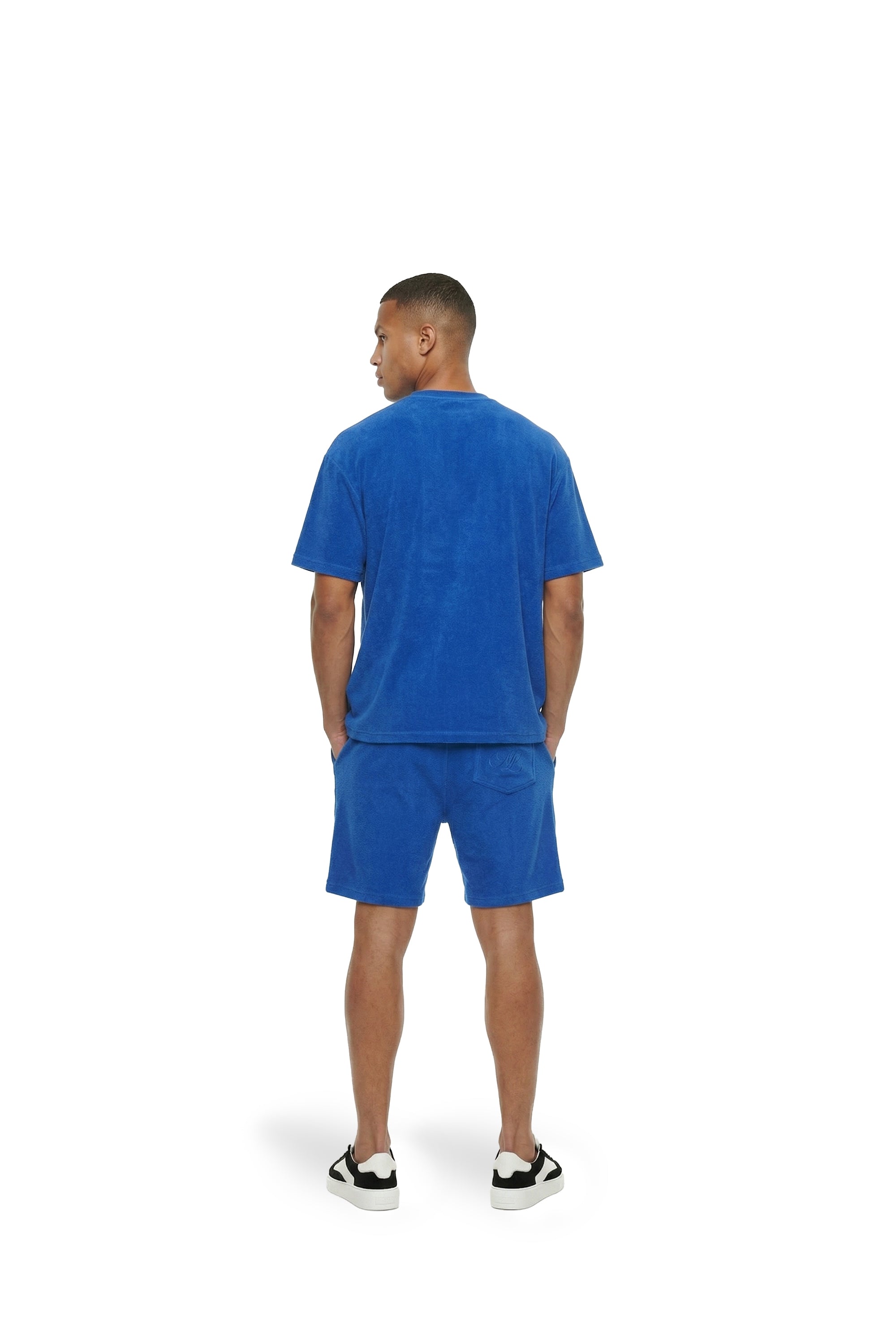 Malelions Men Emblem Towelling Shorts | Cobalt