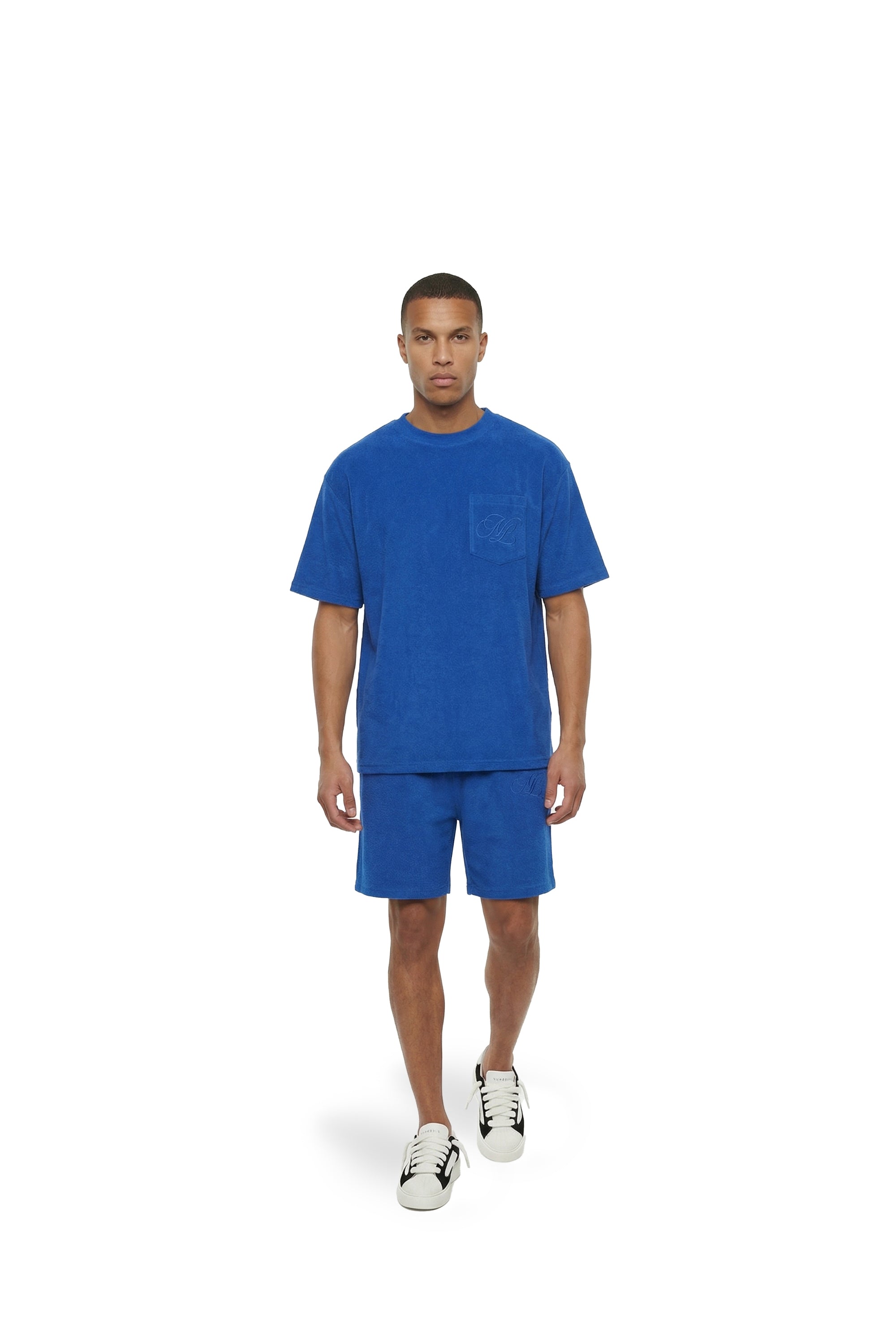 Malelions Men Emblem Towelling Shorts | Cobalt