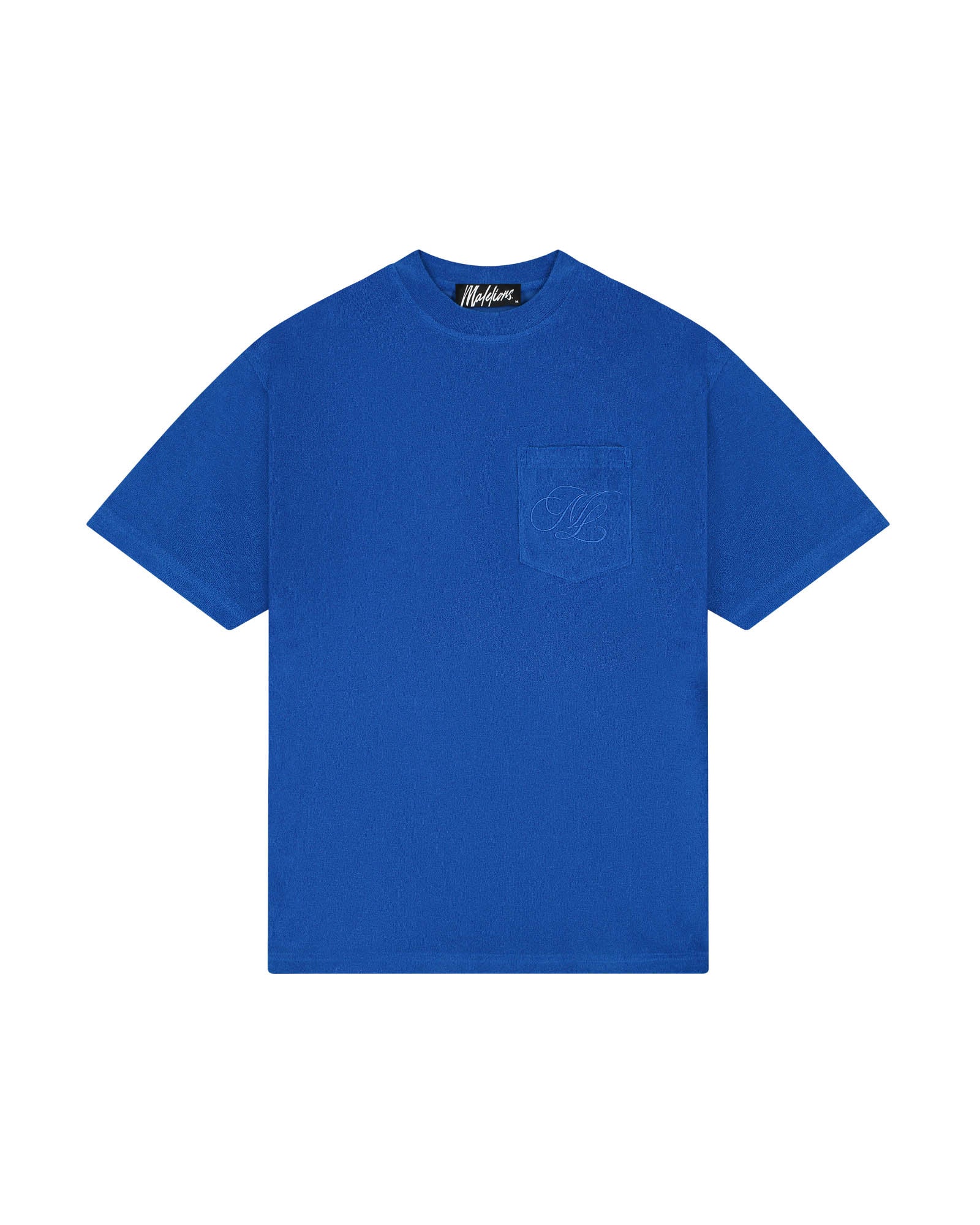 Malelions Men Emblem Towelling T-Shirt | Cobalt