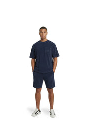 Malelions Men Emblem Towelling T-Shirt | Navy