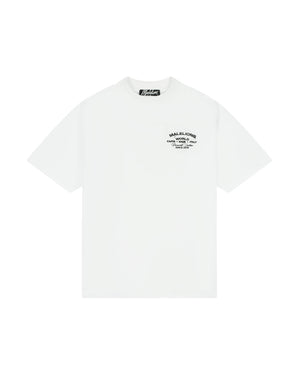 Malelions Men Permanent Vacation T-Shirt | White