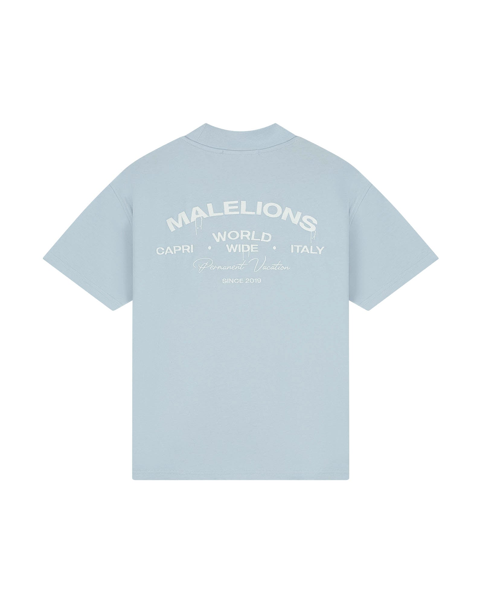 Malelions Men Permanent Vacation T-Shirt | Ice Blue