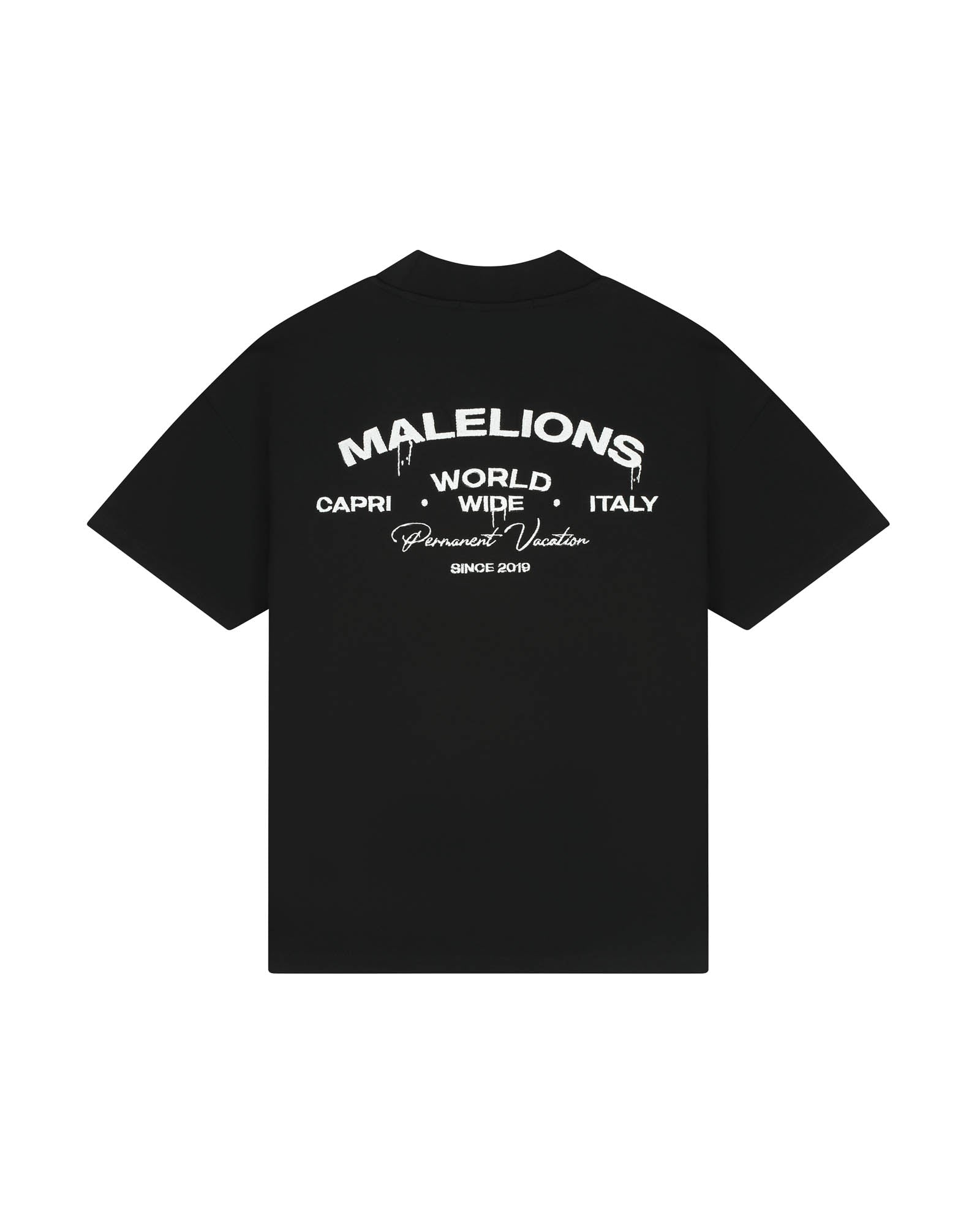 Malelions Men Permanent Vacation T-Shirt | Black