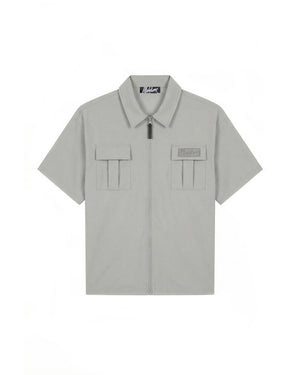 Malelions Men Capri Zip Shirt | Ice Blue