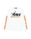  Malelions Men Motocross Longsleeve T-Shirt | White