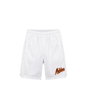 Malelions Men Perforated Mesh Shorts | White