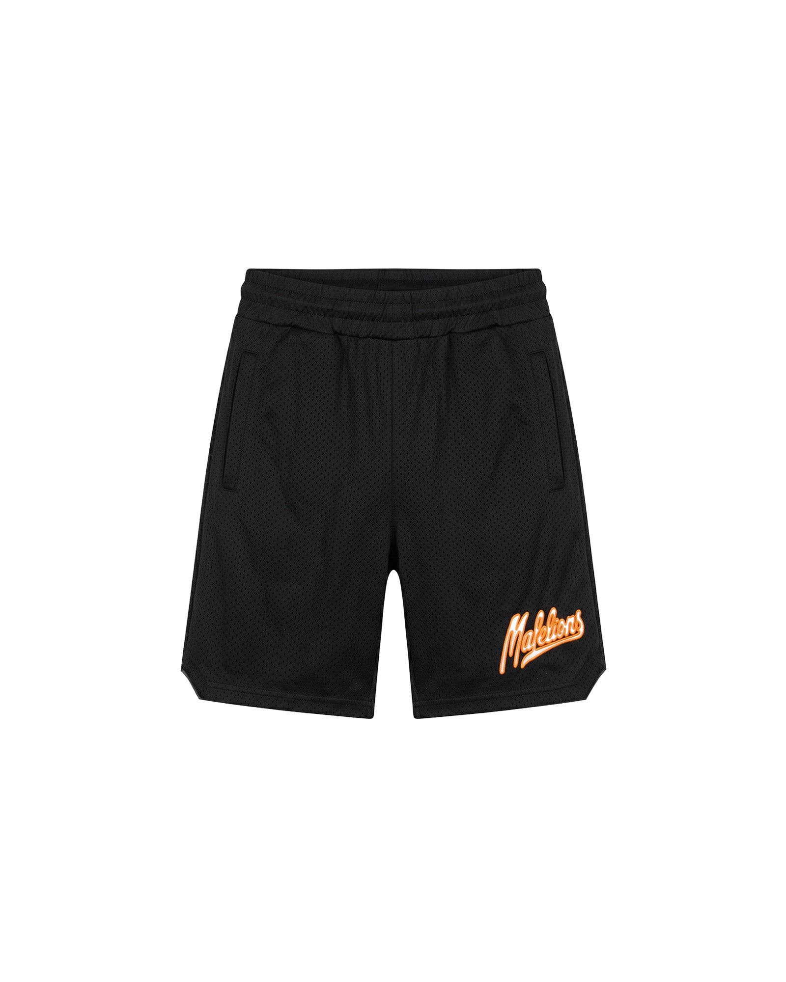 Malelions Men Perforated Mesh Shorts | Black