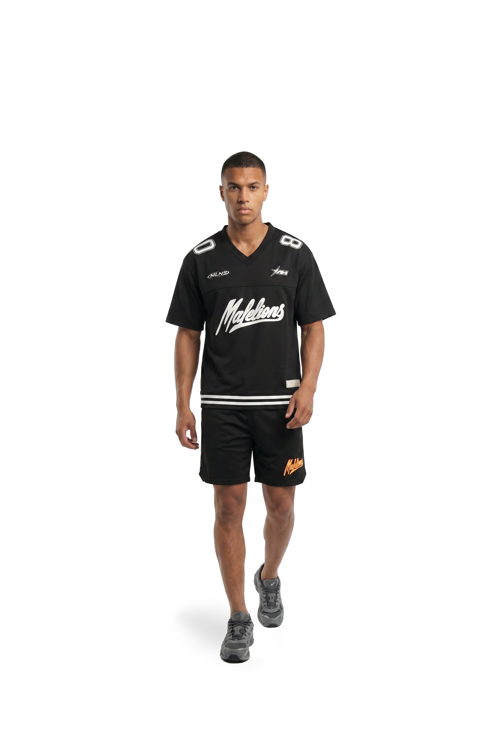 Malelions Men Perforated Mesh Shorts | Black
