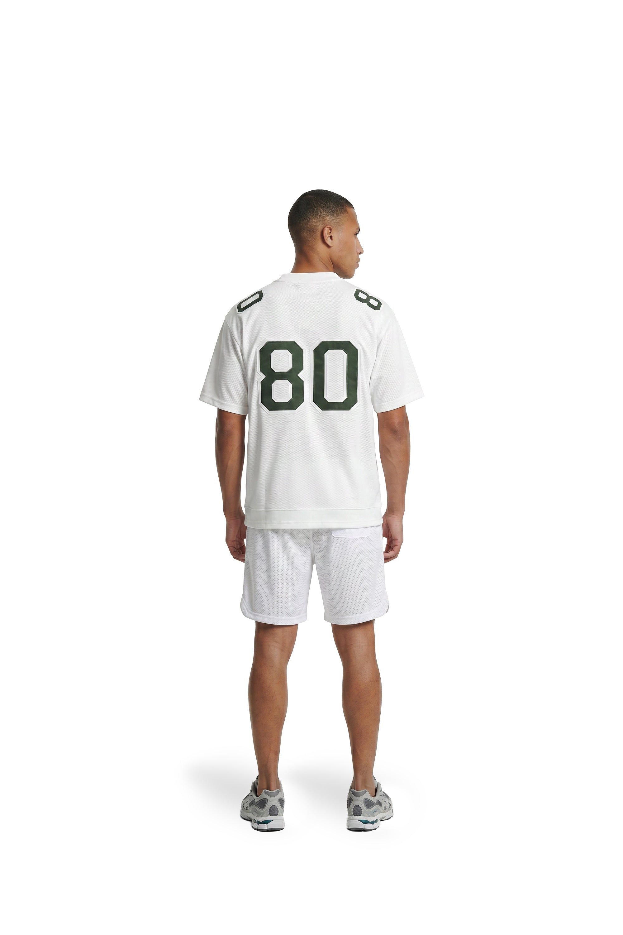 Malelions Men Perforated Mesh Shorts | White