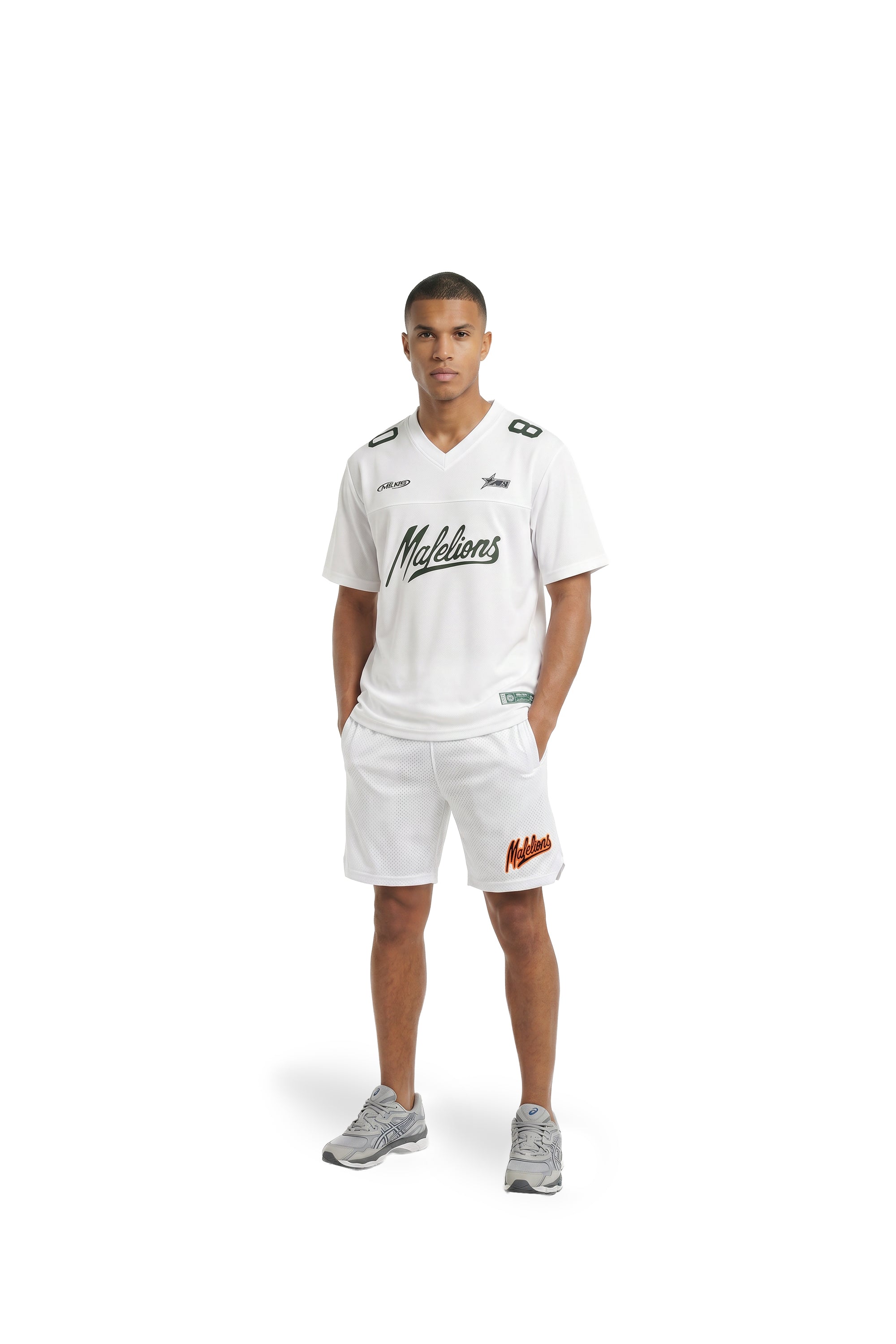 Malelions Men Unperforated Mesh Jersey | Off-White