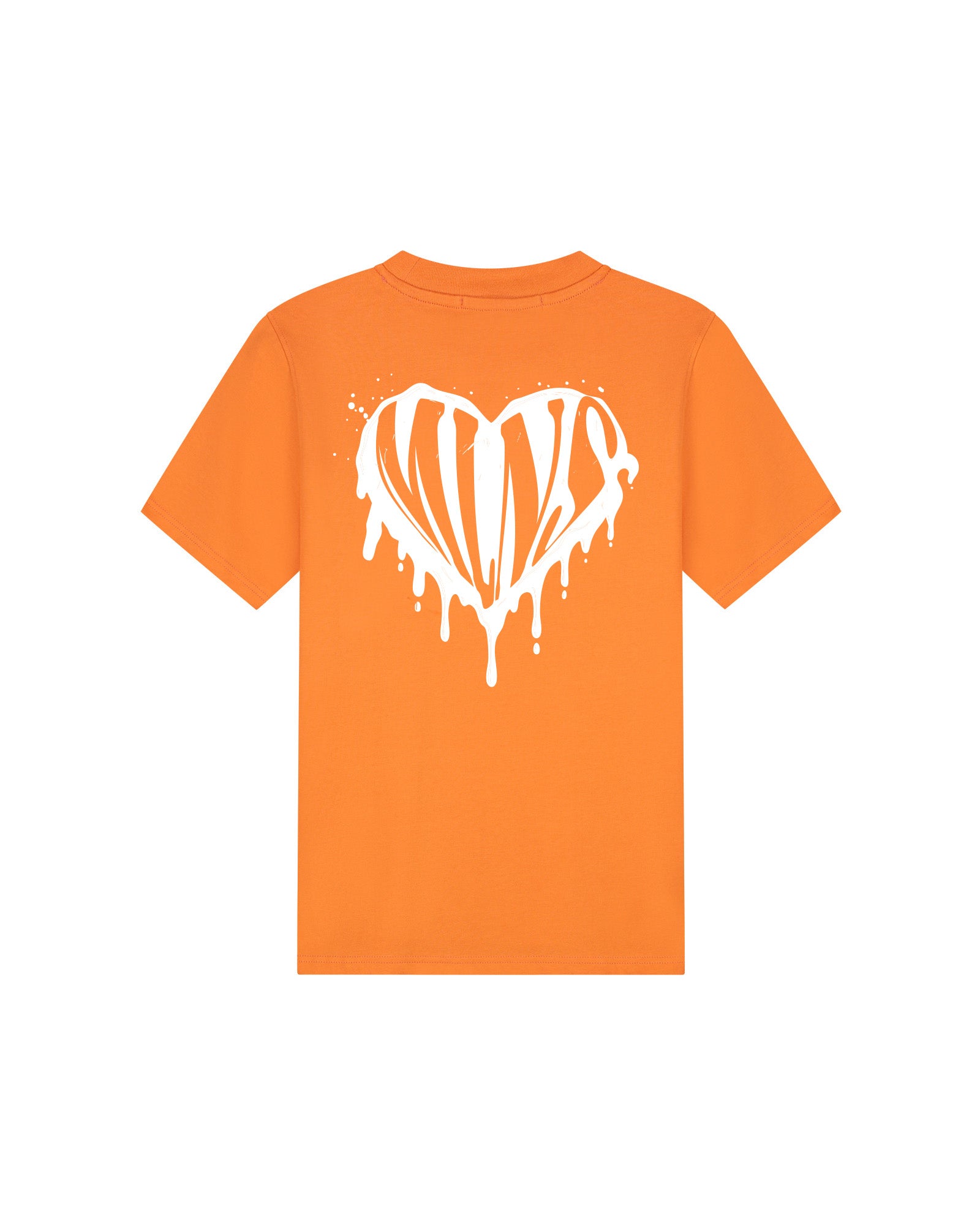 Malelions Men Dripped Heart T-Shirt - Orange - Malelions