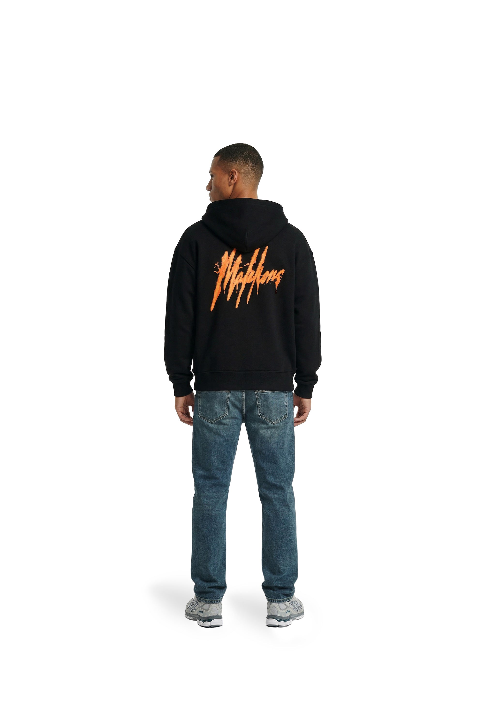 Malelions Men Signature Drip Zip Hoodie | Black