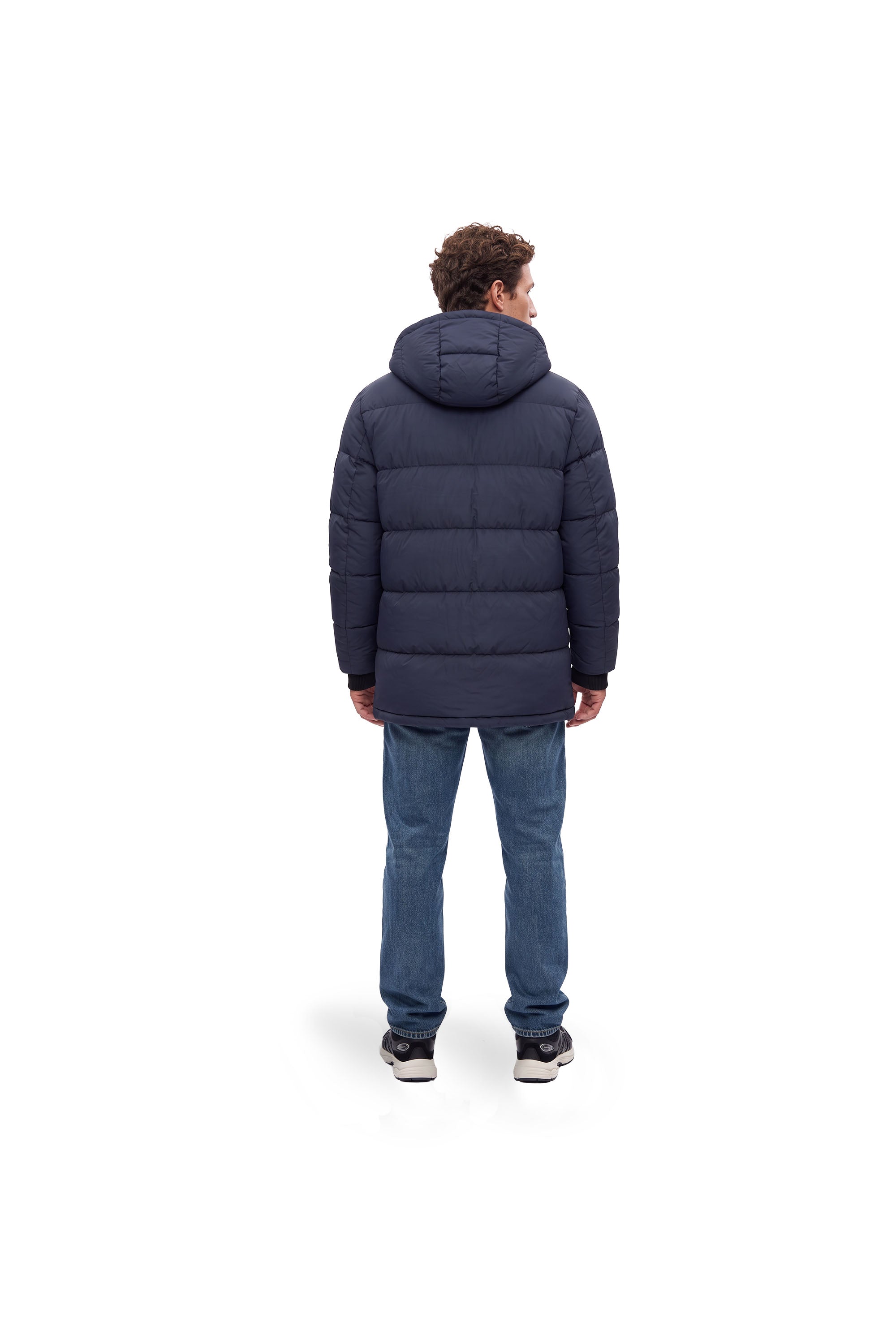 Malelions Men Padded Parka Jacket | Navy