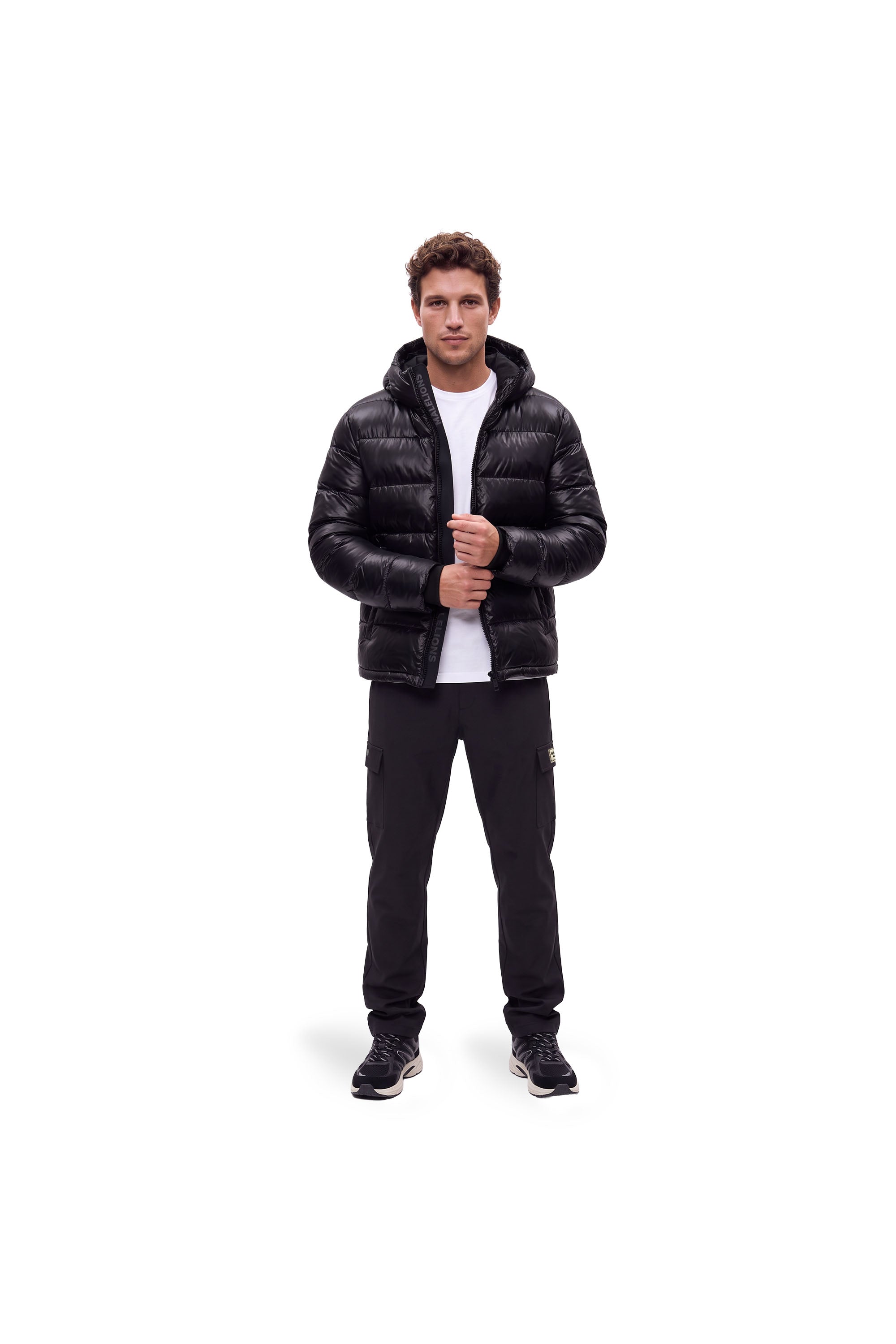 Malelions Men Padded Puffer Jacket | Black