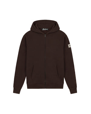 Malelions Men Collection Zip Hoodie | Brown