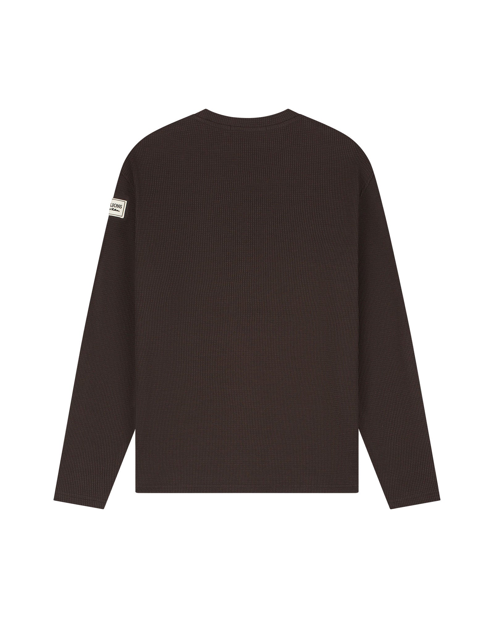 Malelions Men Collection Waffle Longsleeve T-Shirt | Brown