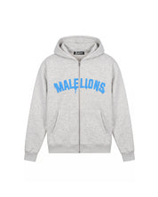 Malelions Men Society Club Zip Hoodie | Grey Melange