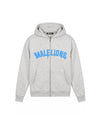  Malelions Men Society Club Zip Hoodie | Grey Melange